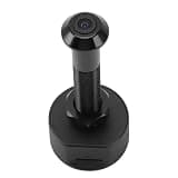 1080p Cordless Peephole Camera, 170° Wide Angle Doorbell with Night Vision, Motion Detection & App, Wireless Visual Door Viewer for Home Security, Irazowyt85-12 Black
