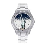 NTVOWPZO Three-Hand Analog Stainless Steel Watches for Men Easy Reader