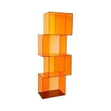 CFGH6FDF Light Luxury Creative Staggered Standing Bookshelf Acrylic Storage Display Stand for Home Office Freestanding Book Shelf