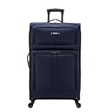 U.S. Traveler Anzio Softside Expandable Luggage with Spinner Wheels, Navy, 30-Inch Large