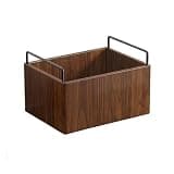 CFGH6FDF Home Office Multifunctional Bookshelf with Metal Handle Wooden Organizer Box Freestanding Book Shelf