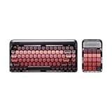 LOFREE DOT Lipstick Wireless Mechanical Keyboard with Wireless Numpad, White Backlit Rechargeable Hot-swappable Keyboard, 3 Types Connection for Windows, Mac OS/Black