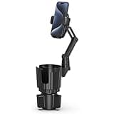 bokilino Phone Holders for Your Car, 2 in 1 Universal Cup Holder Expander Adjustable Base with Phone Mount, Long Arm with 360°Rotation Cup Holder Phones Mount for Car Compatible with All Smartphones