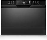 Countertop Portable Dishwasher with 6 Place Settings, Black