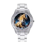 FekiLoot Watches for Men Big Face Stainless Steel Wristwatch Casual Watch