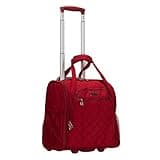 Rockland Melrose Upright Wheeled Underseater Carry-On Luggage, Red