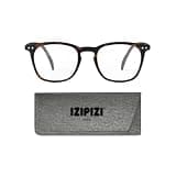 IZIPIZI READING #E Eye Glasses, Tortoise - Designed in Paris - Stylish Readers for Men & Women with Anti-Scratch Treatment - Corrective Eyeglasses, +1.5 Magnification (+1 to +3 Diopters)