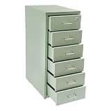 Dorfury 6 Drawer File Cabinet with Lock, Vertical Filing Cabinet for Home Office, Heavy Duty Metal Storage Drawers with Wheels for Letter/Legal/A4 (Green)