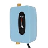 Generic 3000W Electric Water Heater with LCD Display for Kitchen and Bathroom Use Wall Mounted Sky Blue Stainless Steel