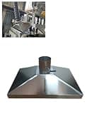 Commercial Stainless Steel Exhaust Hood – High-Efficiency Dust Collection & Ventilation for Kitchens, Factories & Workshops – Durable Air Vent for Dusty Spaces (160mm/6.3in, 60x70