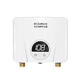 CAMPLUX Tankless Water Heater Electric 120V, 3500W Point of Use Instant Hot Water Heater, Save Space for Sink Wall Mounted LED Digital Display CSA Certified