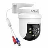 ANNKE 5MP TVI CCTV Home Surveillance Dome PT Wired Camera with 350° pan and 90° tilt, 100ft IR Night Vision, IP65 Weatherproof Security Add–On Cam for Outdoor Use (DVR Required, Not Included)
