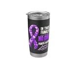 Family Support Lupus Awareness Purple Ribbon Stainless Steel Insulated Tumbler
