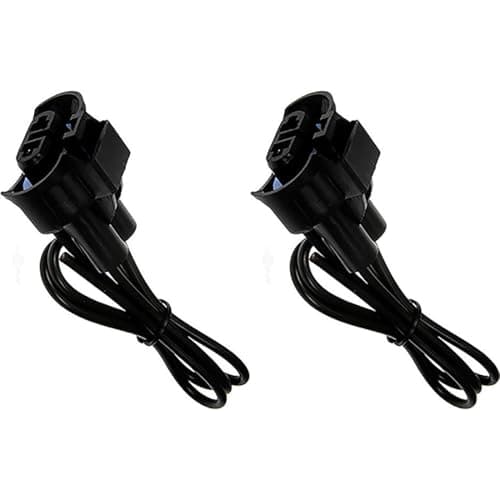 Dwvksz Low Beam Headlight Socket for Chevrolet Caprice 2012 2013 2014 3.6L V6, for Dodge Charger, Grand Caravan 2011 2012 2013 2014 3.6L V6 Replace# 787143, 5340C 2-PC