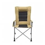 WIHFHGZ 5-Position Adjustable Reclining Camping Chair, Heavy Duty Portable Outdoor Chair, Khaki with Side Pocket and Carry Bag - Custom Comfort, Durable 900D Fabric, Ideal for Beach Camping Patio
