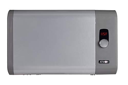 Atmor 36kW 6.2 GPM Electric Tankless Water Heater, ideal for 4 bedroom home, up to 8 simultaneous applications