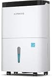Kesnos 120 Pints 2025 Energy Star Dehumidifier for Home & Basement with Drain Hose, Ideal for Large Spaces up to 6,500 Sq. Ft., Featuring Auto Defrost & Self-Drying Function