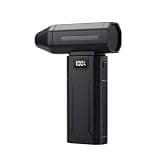 Black Portable Blower, 5-Speed Handheld Mini Snow Dust Remover for Car, with Type-C Charging, T-Handle, LCD Display, Powerful Jet Fan for Home, Outdoor Emergency Lighting