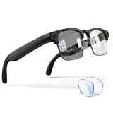AI Smart Glasses with Camera, 8MP Camera Glasses for Life Vlog Travel Work, 4K Video Recording glasses for Women Men, Real-Time Translation, Voice Assistant, Calls, Bonus Blue Light Lenses Included