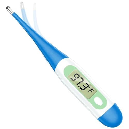 Basal Thermometer for Adults with 10 Seconds Fast Reading, Digital Thermometer (Light Blue+Light Green)