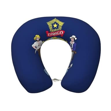 KOPUUYRD Maine State Flag Print Custom U-Shaped Travel Pillow,Memory Foam Cervical Neck Pillow,for Napping,Plane,Car,Home,Office