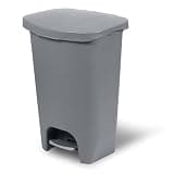 Glad Trash Can with Clorox Odor Protection | Plastic Bin, 13 Gallon, Grey