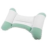 Pwshymi Inflatable Ergonomic H Shaped Waist Pillow for Comfortable Travel and Office Use, PVC Material, Green - for Home Travel Camping Office