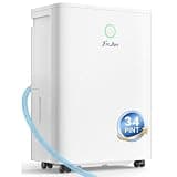 FreAire 2500Sq.Ft Dehumidifier, 34Pint Dehumidifiers for Home, Quiet Dehumidifier for Basement, Bedroom, Bathroom, with 6.56FT Drain Hose, 0.66Gal Water Tank, 3-Color Humidity Light