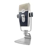 AKG Pro Audio Lyra Ultra-HD USB C Microphone for Recording, Streaming, Gaming, Podcasting, ASMR on PC and Mac, Condenser Mic for Laptop or Computer, Adjustable Stand, Plug and Play – Blue and Silver