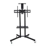 SDVantage Universal Tv Stand Tv Stand Mobile Tv Cart Adjustable Stand Mount for 32-65 Inch LCD/Led Flat Panel Screen with Wheels Bracket for Tv