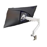 Monitor Stand, Robotic arm, Pneumatic Lifting Computer Support Frame, Screen, Cantilever Desktop Riser(White Single Screen Bracket)