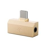 FiiO/Snowsky Tiny Portable DAC & Headphone Amplifier, Hi-Res USB DAC, PEQ Precision Tuning, PCM 384kHz/DSD256 Decoding, Android App/Web Control (3.5mm + Type-C Dual Ports, Tiny A Vintage Gold)