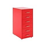 YXEDPBF Lateral File Cabinet with Storage Drawers 41 * 28 * 69Cm Cold Rolled Steel Organize Your Documents Efficiently,Red