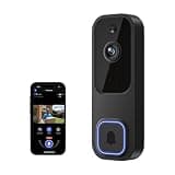 Nexfluxio 1920P Wireless Video Doorbell Camera, Cloud Storage, AI Human Detection, Instant Alert, Night Vision, Two Way Audio, 2.4G WiFi Only