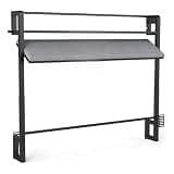 Viekoet Queen Size Headboard Only, Flip 2-Sided: One Side Wood Grain/One Side Upholstered, Storage Shelf, 2 AC Outlets, 1 USB & 1 Type-C, LED RGB Remote, Height Adjustable for Bed Frame