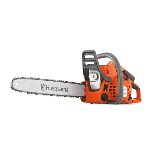 Husqvarna 120 Mark III Gas Chainsaw, 38-cc, 2-Cycle X-Torq Engine, 16 Inch Chainsaw with Automatic Oiler, for Wood Cutting and Tree Pruning, Gifts for Men, 970739616