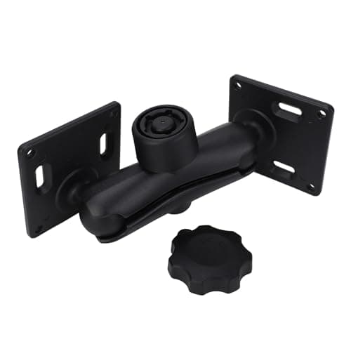 Alomejor 1.5 inch Dual Ball Mount Base, Professional Multi Angle Drill Base Mounting Solution for Tablets Phones Fishfinders, with Marine Grade Aluminum and Nylon, for Boat Vehicle