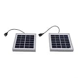 2 Pack Solar Panel With Bracket, 5W Usb Output Portable Charger For Outdoor Camping, Weather Resistant Folding Frame For Smartphones And Devices, Black And White(white)