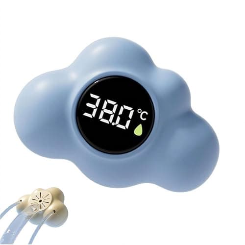 Kid Bath Thermometer,Floating Digital Tub Temperature Gauge for Newborns,LCD Display Water Monitor with Color Coded Warning Light,Fast Reading Sensor for Safe Baby or Pet Shower Time