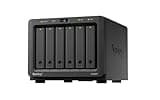Synology FlashStation FS200T All‑Flash NAS – 6‑Bay 2.5" SATA SSD, Intel Celeron J4125, 4GB DDR4 (Up to 8GB), 2.5GbE + 1GbE, Quiet SFF Desktop Storage