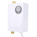 AUNMAS Tankless Electric Water Heater 110V 3000W Hot Water with LCD Digital Display Touch Screen Brass Inlet Outlet IPX4 for Kitchen Bathroom RV Under Sink (US Plug 110V)