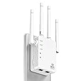 WiFi Extender, WiFi Signal Booster with 5.0G&2.4G Dual Band - 12880 Sq.Ft Coverage, 105 Devices, 1-Tap Setup, Ethernet Port & Faster Wireless Speed