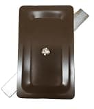 Jarvis Lighting 3" x 5" Stamped Steel Hand Hole Cover for Light Poles – Bronze Replacement Cover with Gasket – Commercial Parking Lot & Area Light Pole Handhole Cover – JL-HHC-35