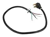 Whirlpool PT400 Genuine OEM Power Cord For Ranges 4 Feet Black replaced W10834026 74003423 9755404 9781287 9755191 4392902