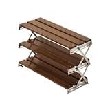 CFGH6FDF Foldable Three Layer Bookshelf Tabletop Storage Rack for Living Room Bedroom Office Freestanding Book Shelf