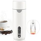1 pcs Portable Travel Tea Electric Kettle for Travel Office Hotel, Small Kettle with 4 Temperature Controls, 304 Stainless Steel, Fast Boiling Water with Auto Shut-Off, Keep Warm, Leak-Proof(400ML)