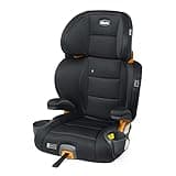 Chicco KidFit ClearTex Plus 2-in-1 Belt-Positioning Booster Car Seat, Backless and High Back Booster Seat, for Children Aged 4 Years and up and 40-100 lbs., Obsidian/Black