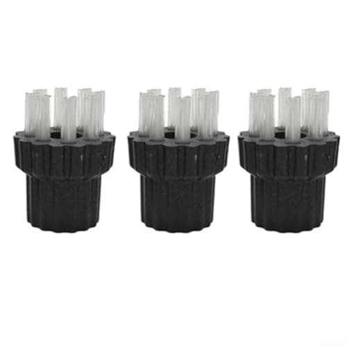 For Steam Mop Brush Heads Set, Brass Scrubber Attachment and Steel Bristle Nozzle for Tile Grout, Carpet Upholstery, Kitchen Grease Remover and Bathroom Deep(M8 white brush)
