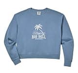 Womens Rio Dell California Palm Tree Beach Design Comfort Colors Crop Sweatshirt