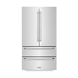 ZLINE 36 in. 22.5 cu. ft. Counter-Depth French Door Refrigerator with Ice Maker in Fingerprint-Resistant Stainless Steel (RFM-36)